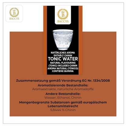 BACCYS Natürliches Aroma: Intensive Geschmacksvielfalt für Getränke und Backen, 10ml, vegan, zuckerfrei