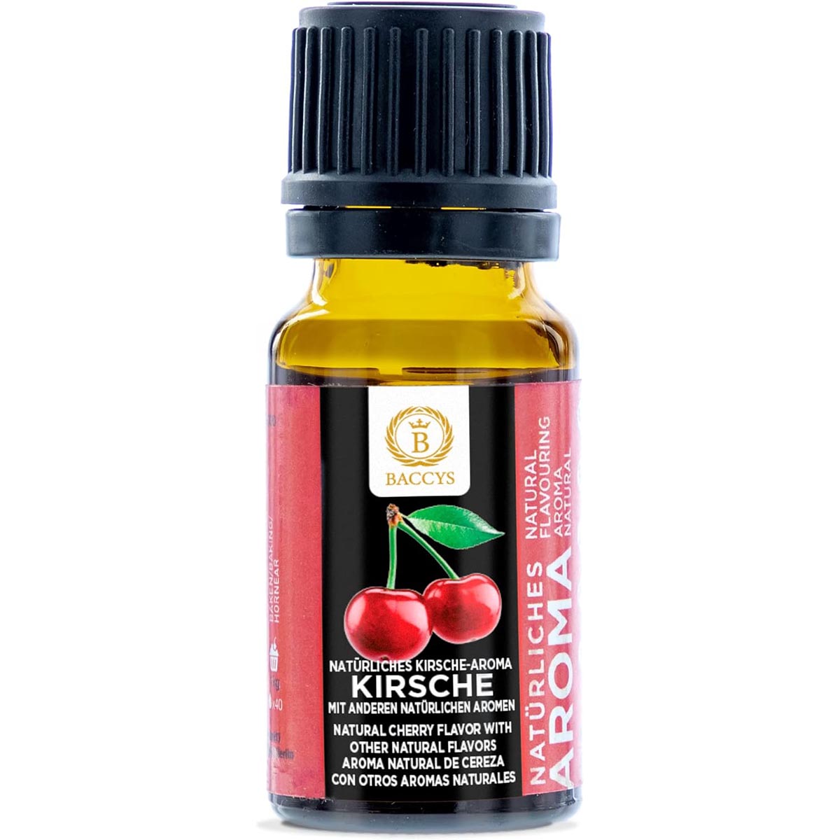 BACCYS Natürliches Aroma: Intensive Geschmacksvielfalt für Getränke und Backen, 10ml, vegan, zuckerfrei