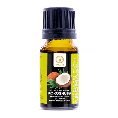 BACCYS Natürliches Aroma: Intensive Geschmacksvielfalt für Getränke und Backen, 10ml, vegan, zuckerfrei