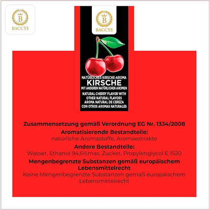 BACCYS Natürliches Aroma: Intensive Geschmacksvielfalt für Getränke und Backen, 10ml, vegan, zuckerfrei