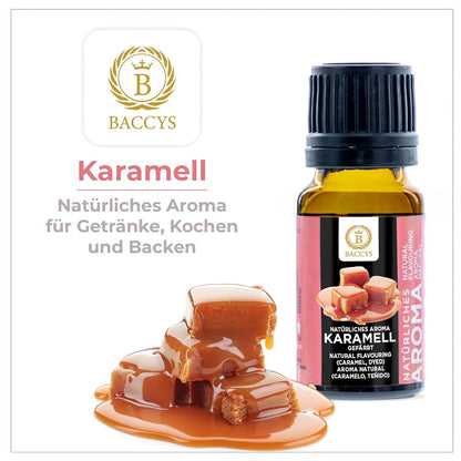 BACCYS Natürliches Aroma: Intensive Geschmacksvielfalt für Getränke und Backen, 10ml, vegan, zuckerfrei