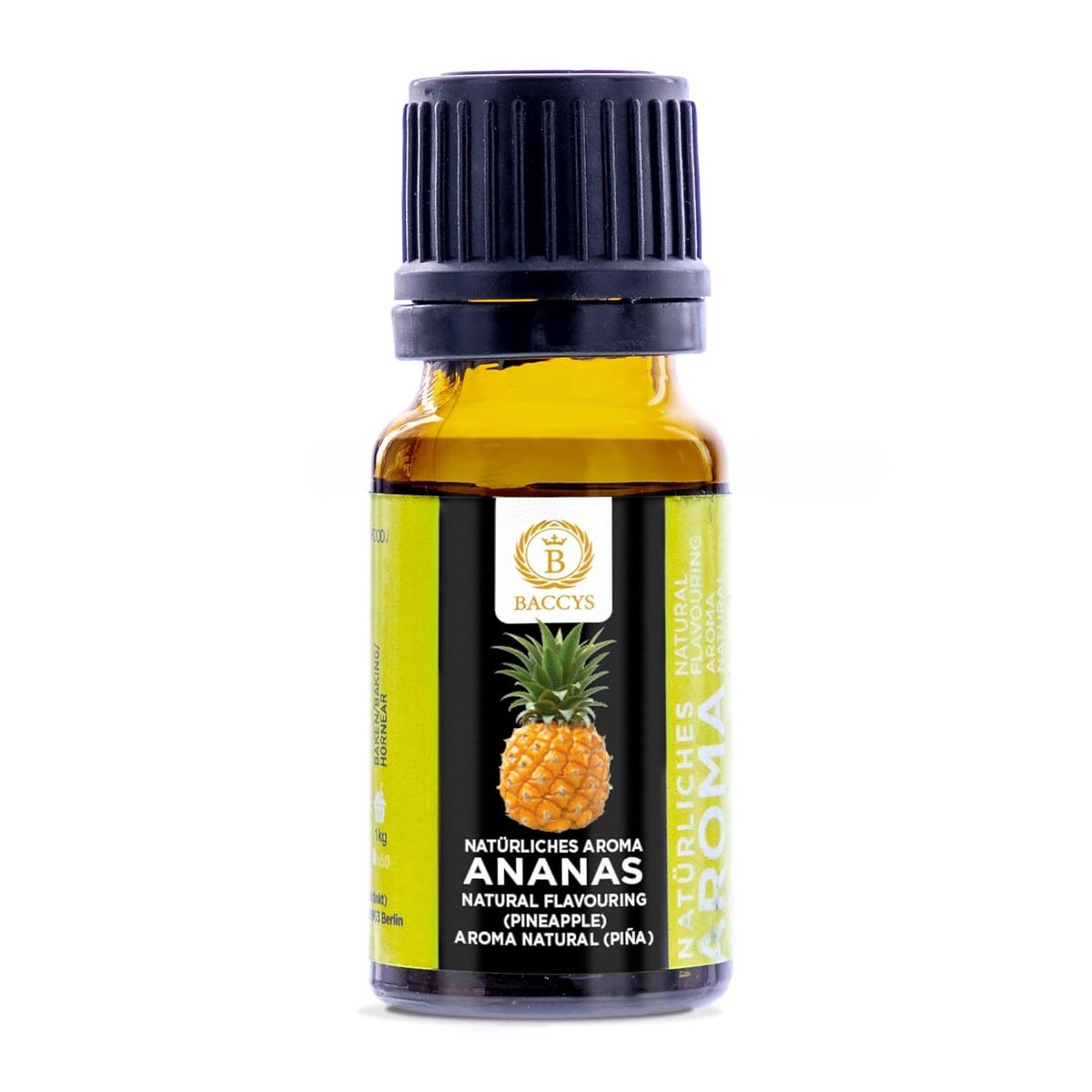 BACCYS Natürliches Aroma: Intensive Geschmacksvielfalt für Getränke und Backen, 10ml, vegan, zuckerfrei