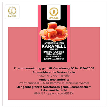 BACCYS Natürliches Aroma: Intensive Geschmacksvielfalt für Getränke und Backen, 10ml, vegan, zuckerfrei