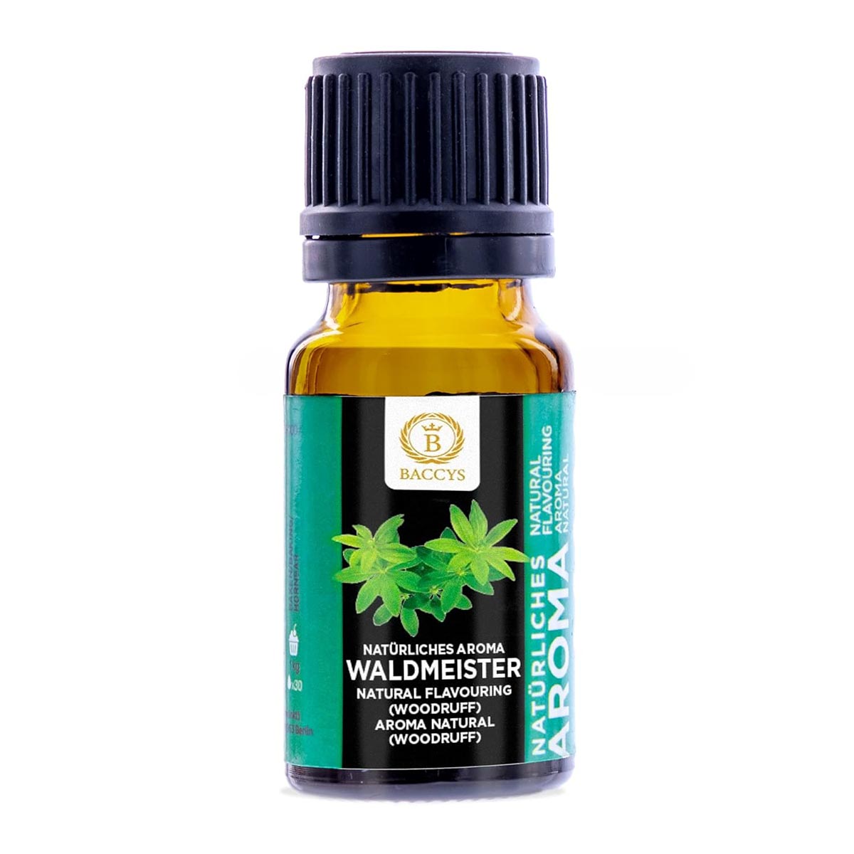 BACCYS Natürliches Aroma: Intensive Geschmacksvielfalt für Getränke und Backen, 10ml, vegan, zuckerfrei