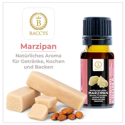 BACCYS Natürliches Aroma: Intensive Geschmacksvielfalt für Getränke und Backen, 10ml, vegan, zuckerfrei