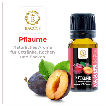 BACCYS Natürliches Aroma: Intensive Geschmacksvielfalt für Getränke und Backen, 10ml, vegan, zuckerfrei