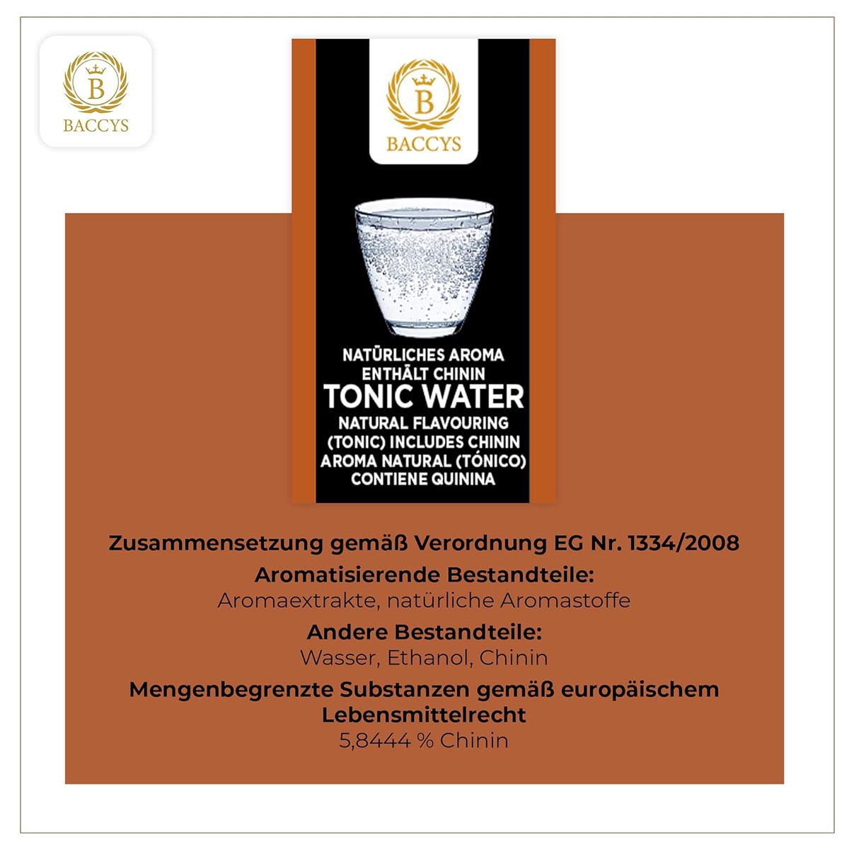 BACCYS Natürliches Aroma: Intensive Geschmacksvielfalt für Getränke und Backen, 10ml, vegan, zuckerfrei