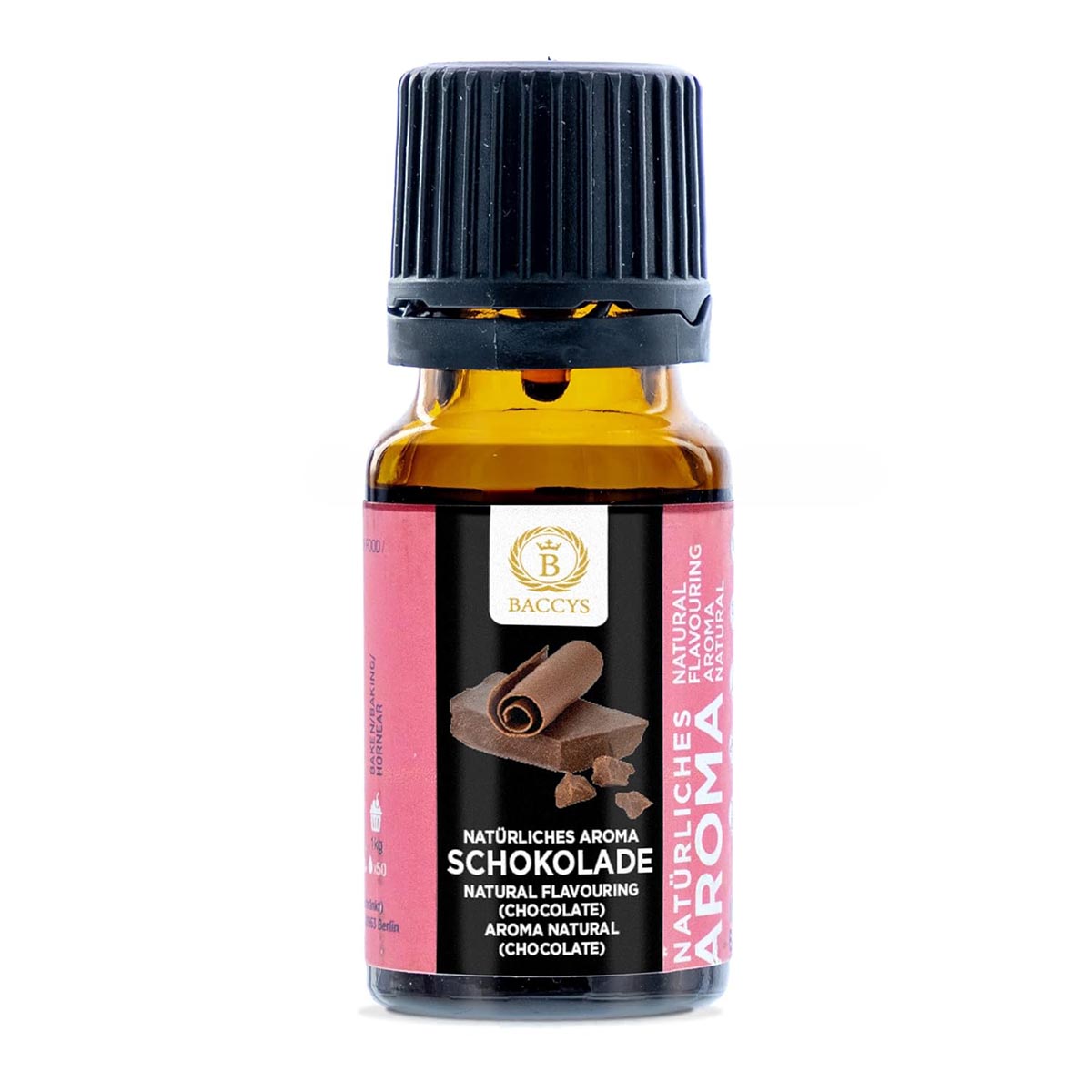 BACCYS Natürliches Aroma: Intensive Geschmacksvielfalt für Getränke und Backen, 10ml, vegan, zuckerfrei
