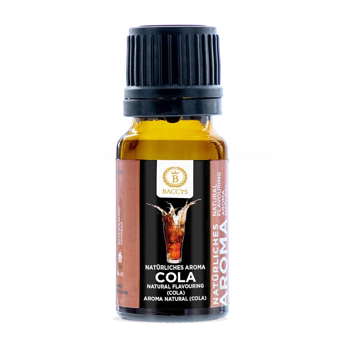 BACCYS Natürliches Aroma: Intensive Geschmacksvielfalt für Getränke und Backen, 10ml, vegan, zuckerfrei