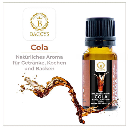BACCYS Natürliches Aroma: Intensive Geschmacksvielfalt für Getränke und Backen, 10ml, vegan, zuckerfrei