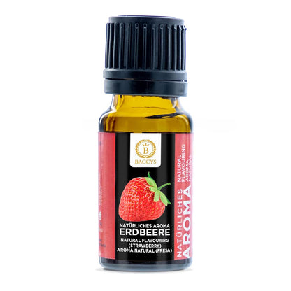 BACCYS Natürliches Aroma: Intensive Geschmacksvielfalt für Getränke und Backen, 10ml, vegan, zuckerfrei