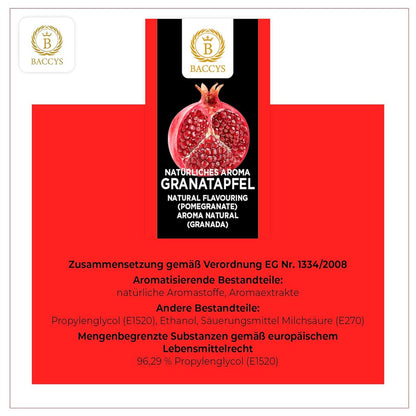 BACCYS Natürliches Aroma: Intensive Geschmacksvielfalt für Getränke und Backen, 10ml, vegan, zuckerfrei