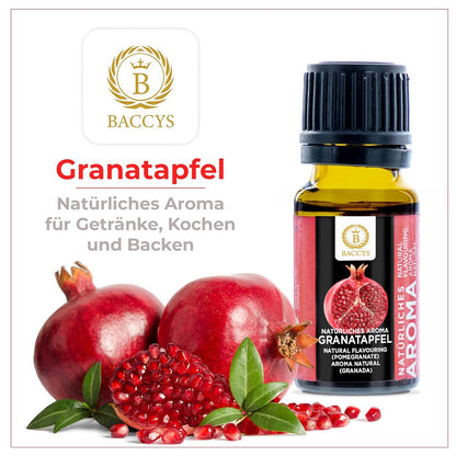 BACCYS Natürliches Aroma: Intensive Geschmacksvielfalt für Getränke und Backen, 10ml, vegan, zuckerfrei