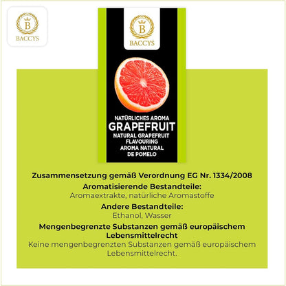 BACCYS Natürliches Aroma: Intensive Geschmacksvielfalt für Getränke und Backen, 10ml, vegan, zuckerfrei