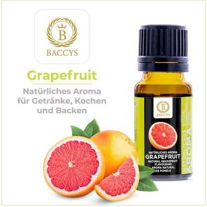 BACCYS Natürliches Aroma: Intensive Geschmacksvielfalt für Getränke und Backen, 10ml, vegan, zuckerfrei