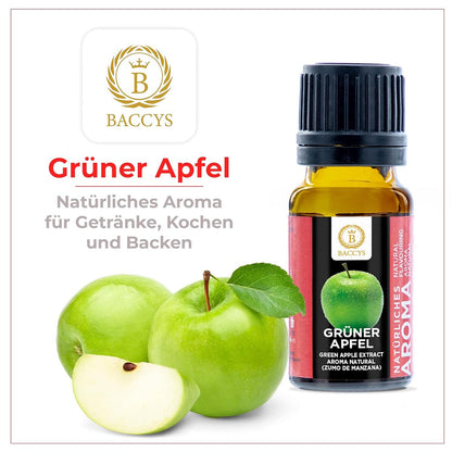 BACCYS Natürliches Aroma: Intensive Geschmacksvielfalt für Getränke und Backen, 10ml, vegan, zuckerfrei