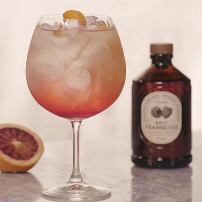 Bacanha Sirop Brut Framboise Bio Himbeer Sirup in Glasflasche – Bio-Himbeersirup aus Frankreich mit Bio-Rohrzucker für Cocktails und Desserts