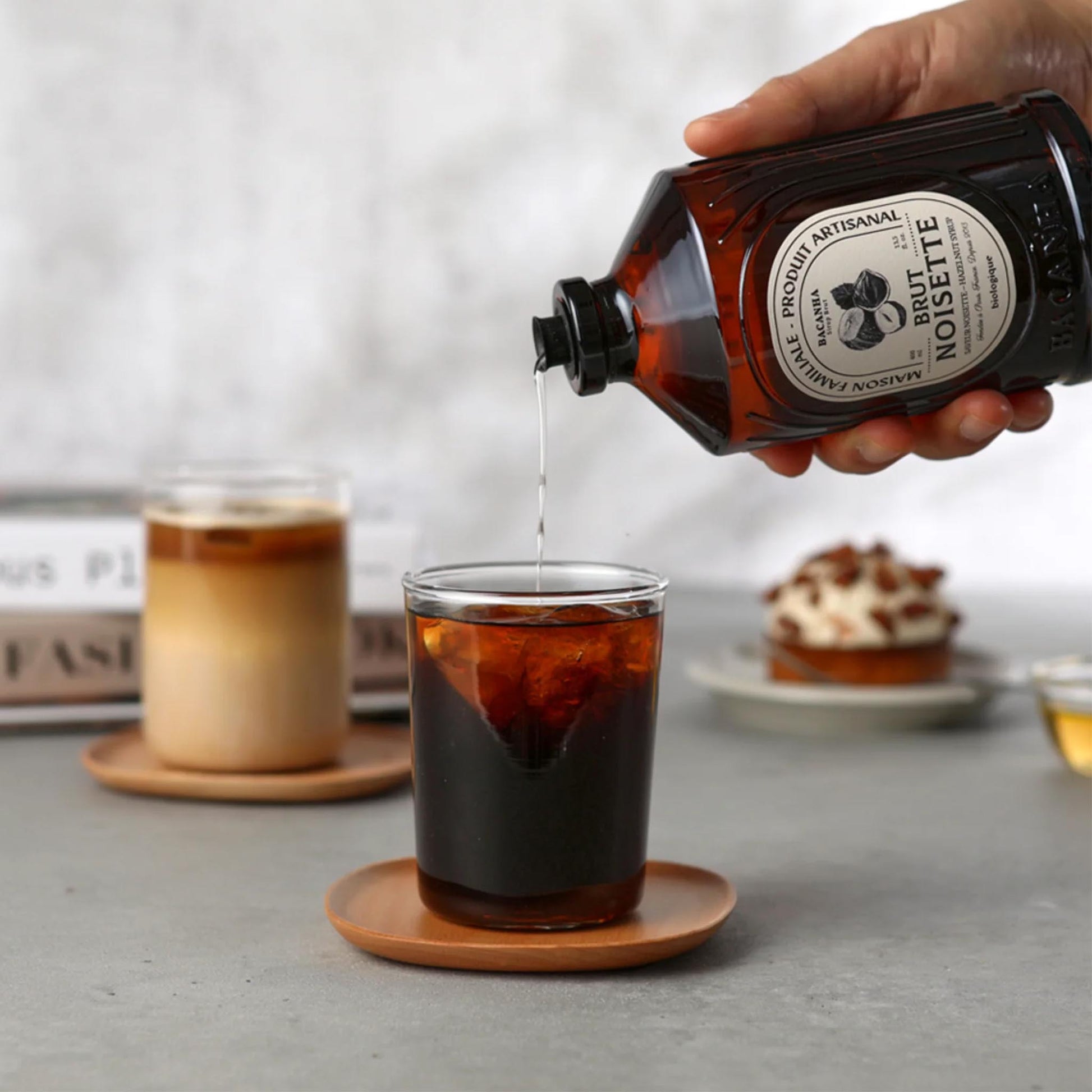 Bacanha Sirop Brut de Noisette Bio Haselnuss Sirup – französischer Bio-Haselnuss-Sirup aus Bio-Rohrzucker in Glasflasche, ideal für Kaffee und Desserts