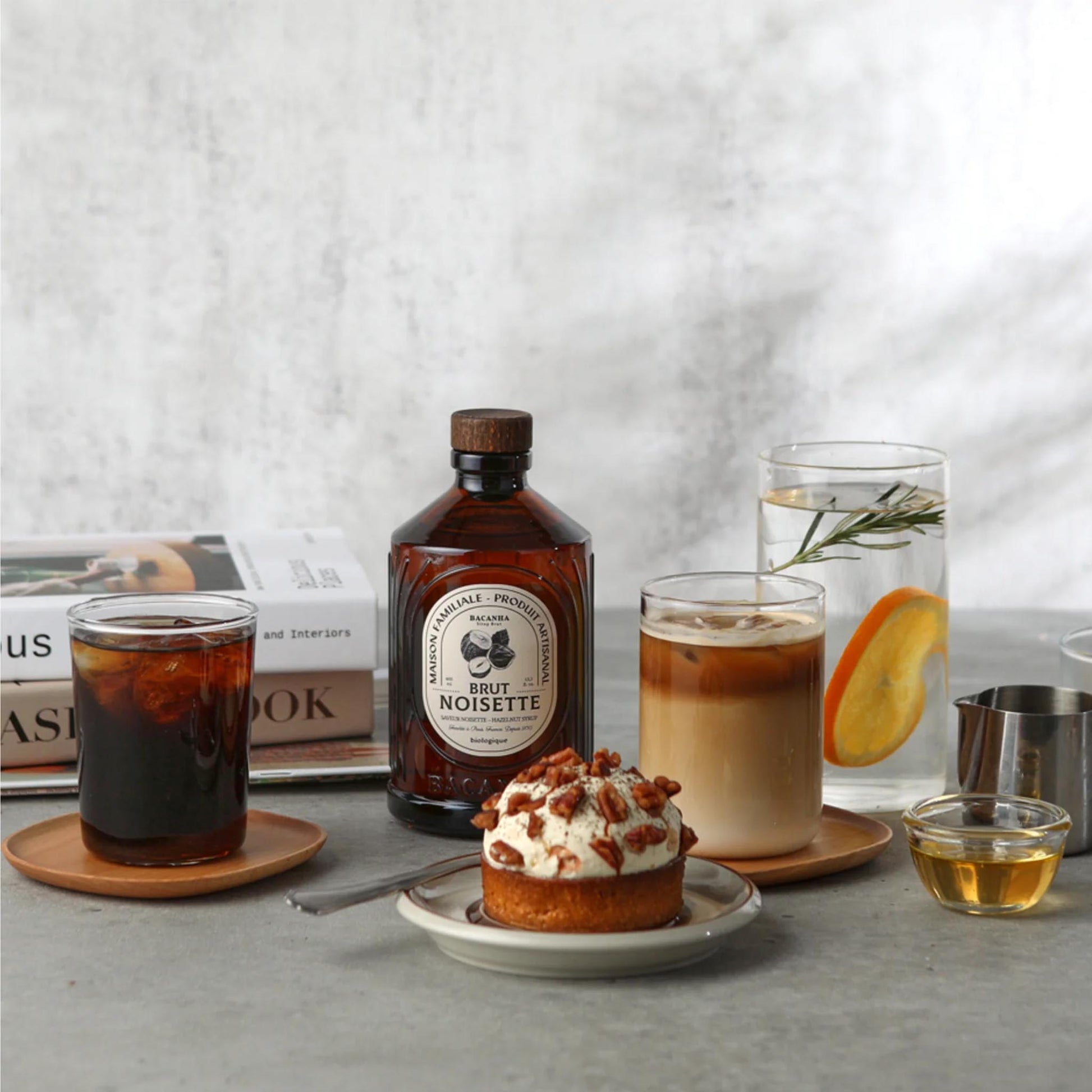 Bacanha Sirop Brut de Noisette Bio Haselnuss Sirup – französischer Bio-Haselnuss-Sirup aus Bio-Rohrzucker in Glasflasche, ideal für Kaffee und Desserts