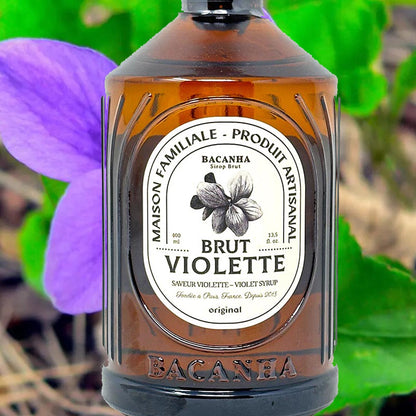 Bacanha Sirop Brut de Violette 400 ml - Veilchen Sirup aus Frankreich