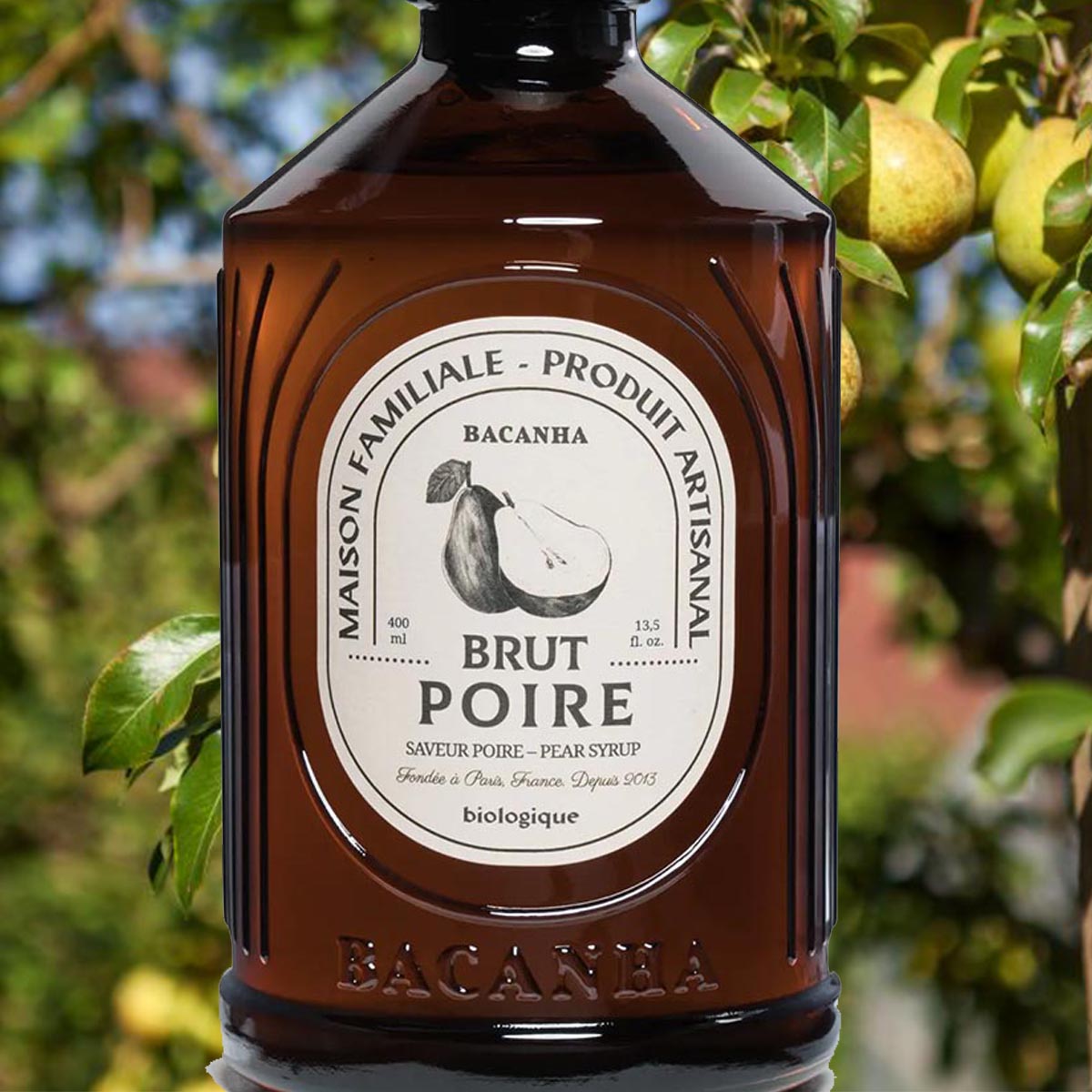 Bacanha Sirop Brut de Poire Bio 400 ml - Bio Birnen Sirup mit Bio Rohrzucker