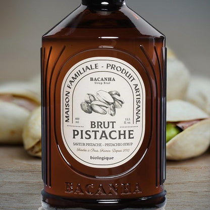Bacanha Sirop Brut de Pistache Bio 400 ml - Bio Pistazien Sirup mit Bio Rohrzucker