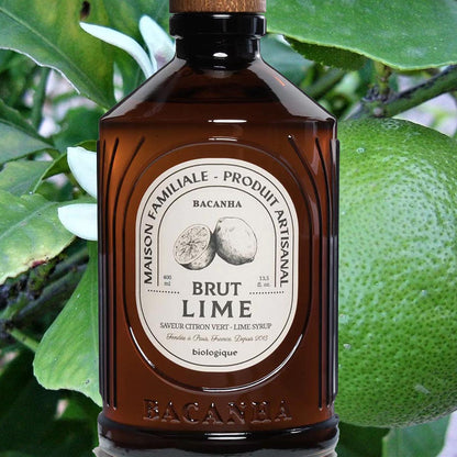 Bacanha Sirop Brut de Lime Bio 400 ml - Bio Limetten Sirup mit Bio Rohrzucker