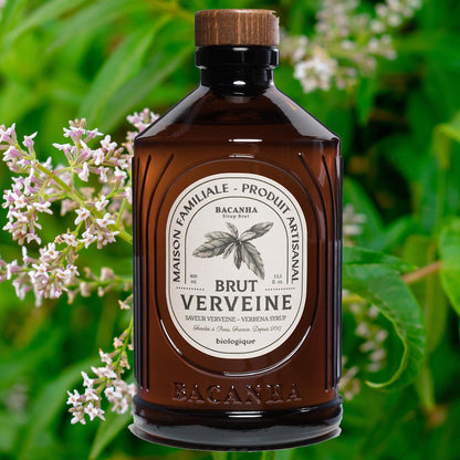 Bacanha Sirop Brut de Verveine Bio 400 ml - Bio Eisenkraut Sirup mit Bio Rohrzucker