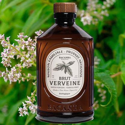 Bacanha Sirop Brut de Verveine Bio Eisenkraut Sirup – französischer Bio-Sirup aus Bio-Rohrzucker in Glasflasche, ideal für Cocktails und Desserts
