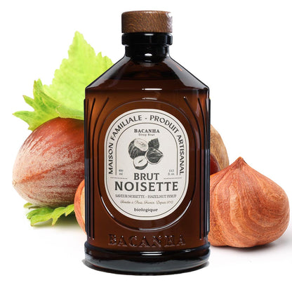Bacanha Sirop Brut de Noisette Bio 400 ml - Bio Haselnuss Sirup mit Bio Rohrzucker