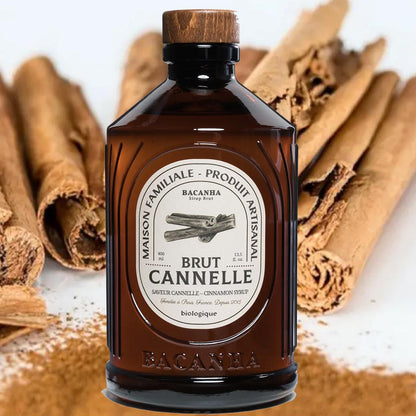 Bacanha Sirop Brut de Cannelle Bio 400 ml - Bio Zimt Sirup mit Bio Rohrzucker