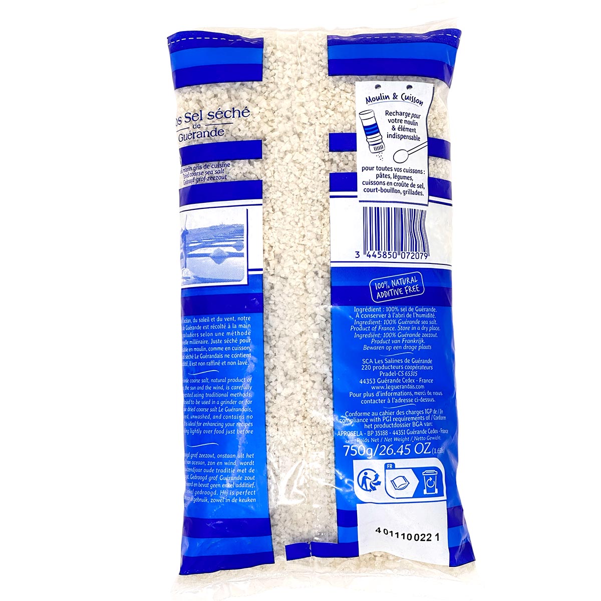 Grobes Meersalz Gros Sel de Guérande 750g - Natürliches Salzaroma aus der Bretagne