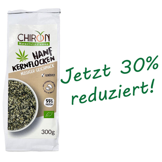 *MHD 21.03.2024* CHIRON Naturdelikatessen Bio Hanf Kernflocken kbA 300g Beutel