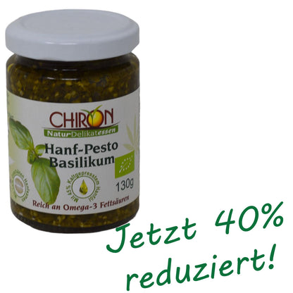 *MHD 05.01.2024* CHIRON Naturdelikatessen Bio Hanf-Pesto Basilikum kbA 130g