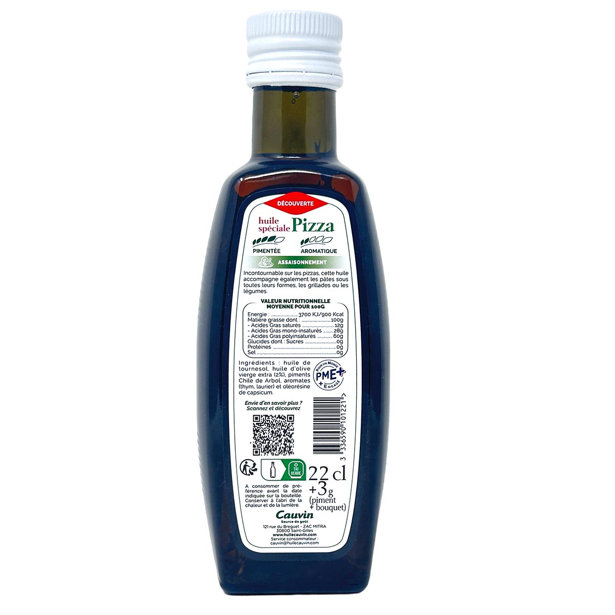 Cauvin Chili-Öl für Pizza, Pasta und zum Grillen - Huile Pimentée 250 ml Frankreich