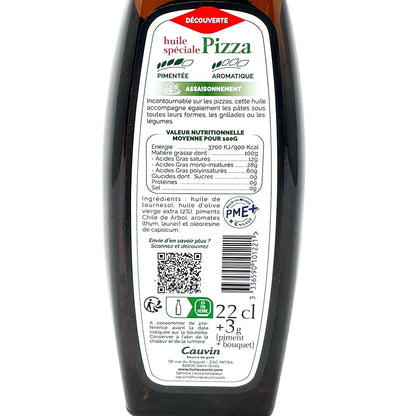 Cauvin Chili-Öl für Pizza, Pasta und zum Grillen - Huile Pimentée 250 ml Frankreich