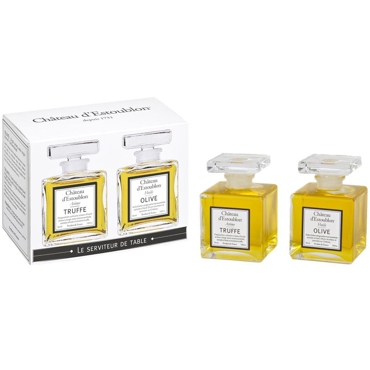 *MHD 31.07.2024* Château d’Estoublon Geschenkbox Olivenöl-Duo mit 2 Mini Flacons