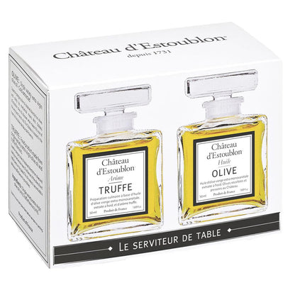 *MHD 31.07.2024* Château d’Estoublon Geschenkbox Olivenöl-Duo mit 2 Mini Flacons