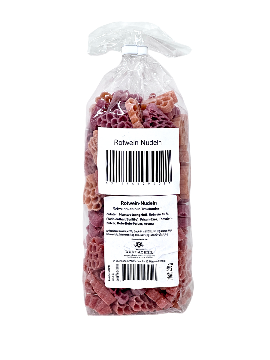 Durbacher Feine Kost - Rotwein Nudeln in Traubenform 250 Gramm