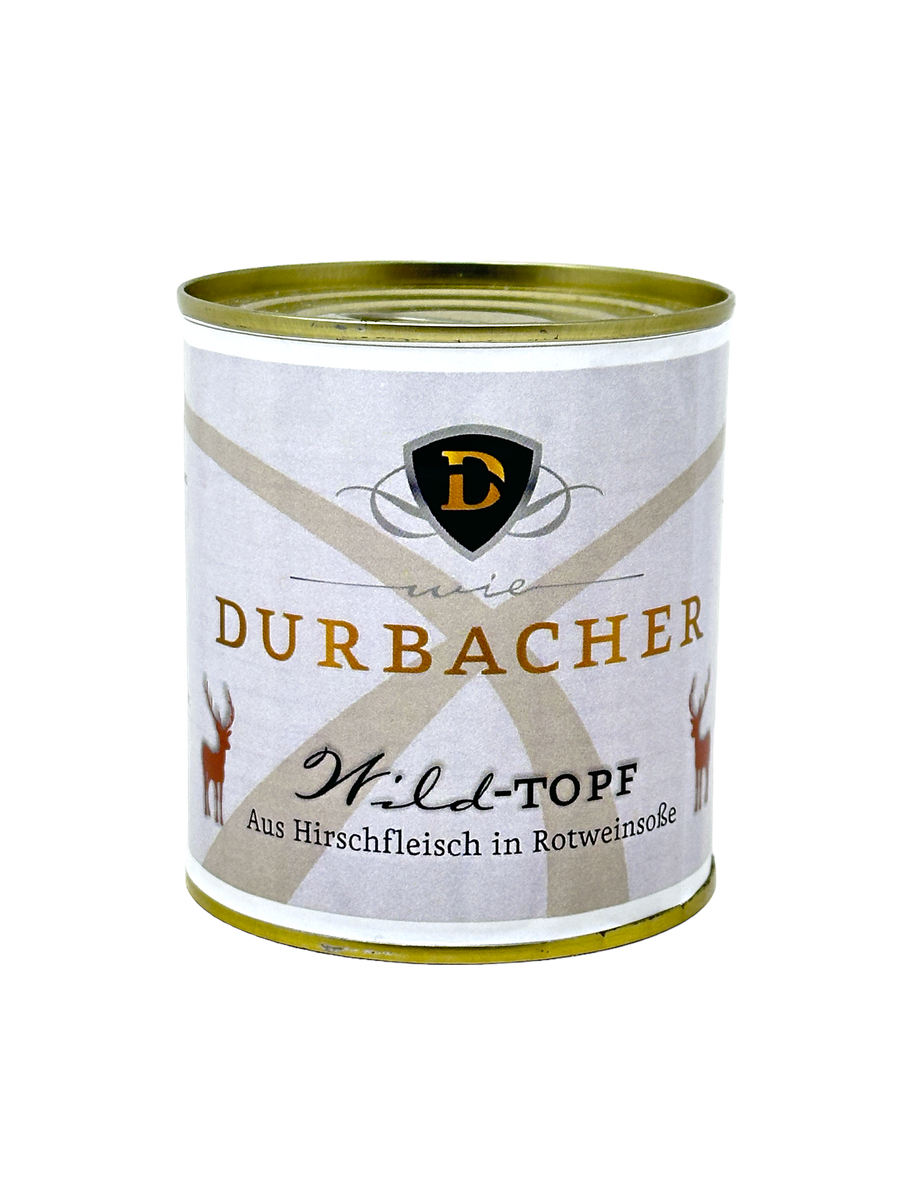 Durbacher Feine Kost: Wild-Topf in cremiger Hirschsauce 300g