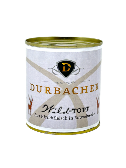 Durbacher Feine Kost: Wild-Topf in cremiger Hirschsauce 300g