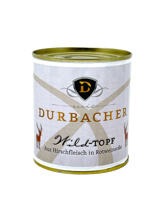 Durbacher Feine Kost: Wild-Topf in cremiger Hirschsauce 300g