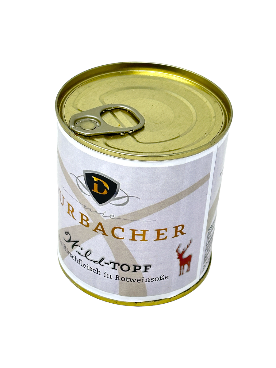 Durbacher Feine Kost: Wild-Topf in cremiger Hirschsauce 300g