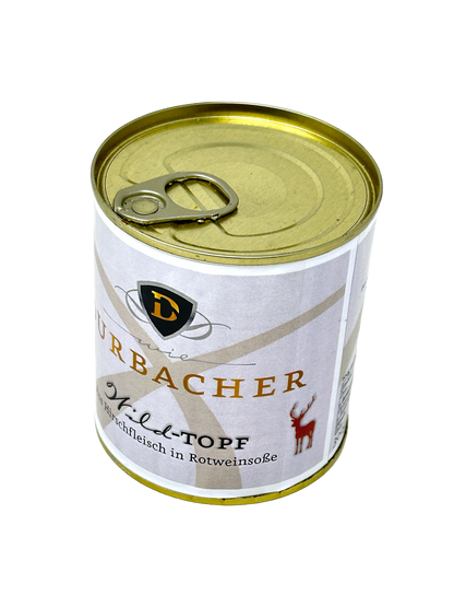 Durbacher Feine Kost: Wild-Topf in cremiger Hirschsauce 300g