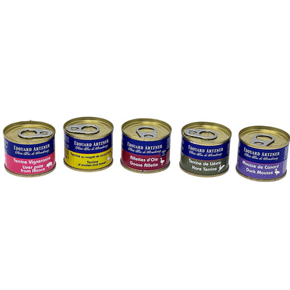 Edouard Artzner 5er Terrinen & Rillettes Set: Feine Auswahl franz. Delikatessen