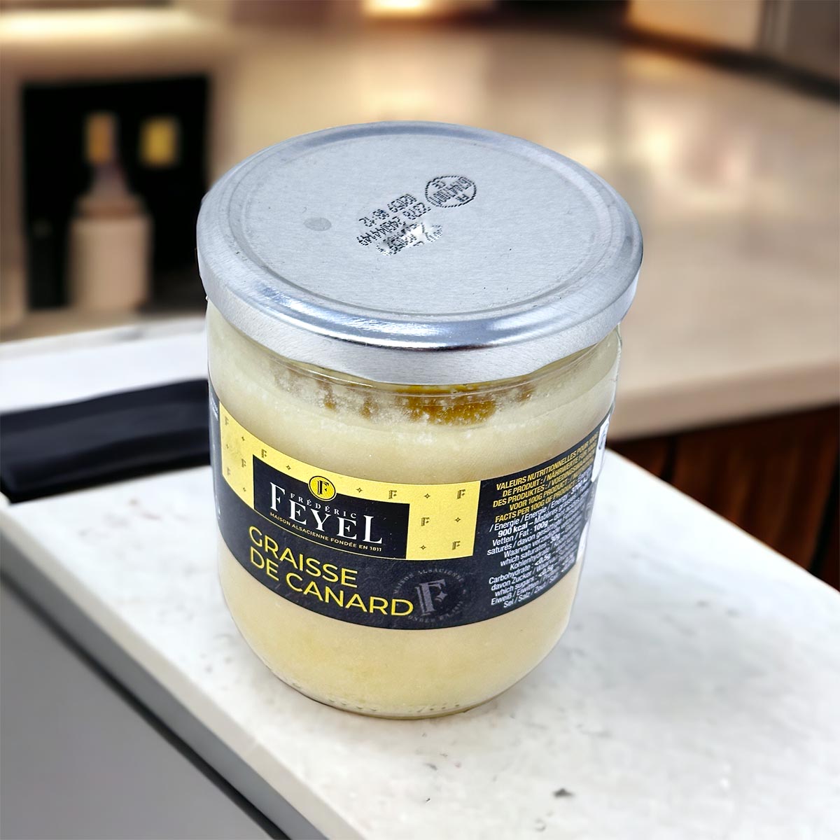 FEYEL Graisse de Canard  franz. Delikatess Enten Schmalz Fett, ungesalzen 320g Glas