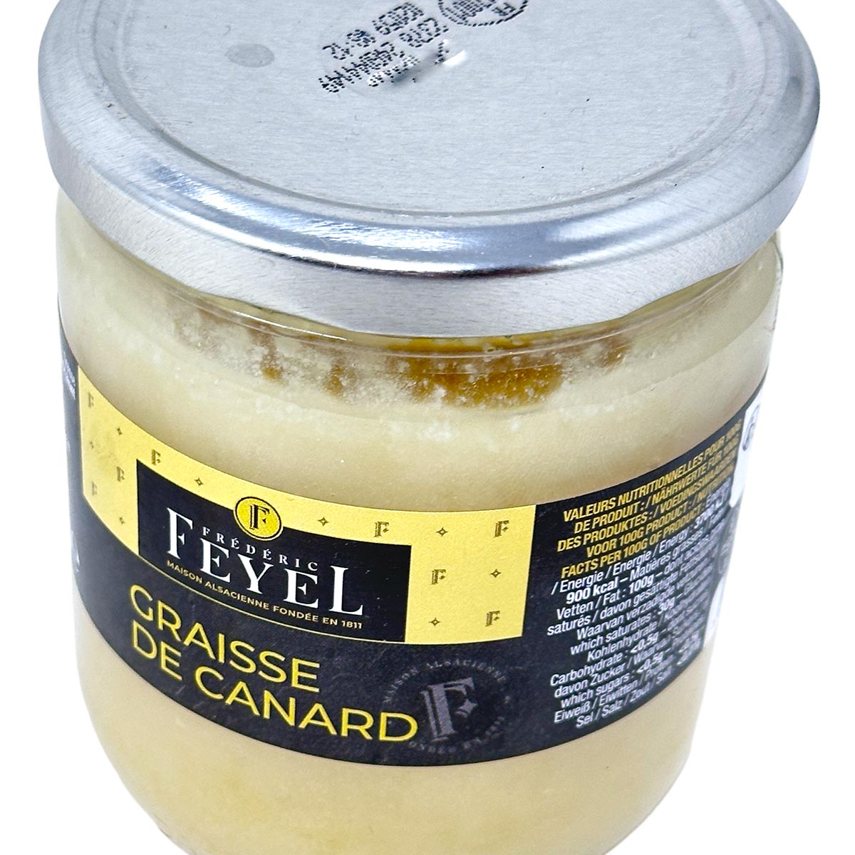 FEYEL Graisse de Canard  franz. Delikatess Enten Schmalz Fett, ungesalzen 320g Glas