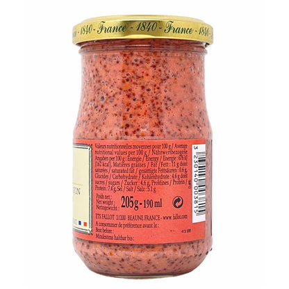Fallot - Moutarde au Cassis de Dijon 205g: Fruchtiger Genuss aus Dijon