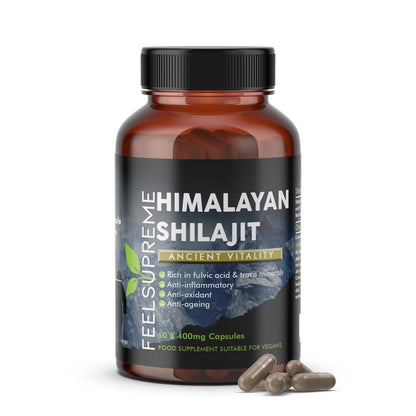 Feel Supreme Himalaya-Shilajit: 80+ Mineralien in 60 Kapseln