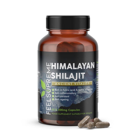 Feel Supreme Himalaya-Shilajit: 80+ Mineralien in 60 Kapseln